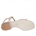 Sandalia para mujer en piel nude con cinturon y tacon revestido 2 - Tallas disponibles:  32, 33