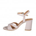 Sandale pour femmes en cuir nue avec courroie talon 7 - Pointures disponibles:  42, 43, 45