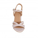 Sandale pour femmes en cuir nue avec courroie talon 7 - Pointures disponibles:  42, 43, 45