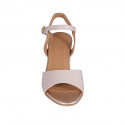 Sandalo da donna con cinturino in pelle nude tacco 5 - Misure disponibili: 46