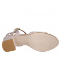 Sandalo da donna con cinturino in pelle nude tacco 5 - Misure disponibili: 46