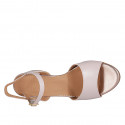 Sandalo da donna con cinturino in pelle nude tacco 5 - Misure disponibili: 46