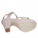 Sandalo da donna con cinturino e plateau in pelle nude tacco 9 - Misure disponibili: 42, 43, 44, 46