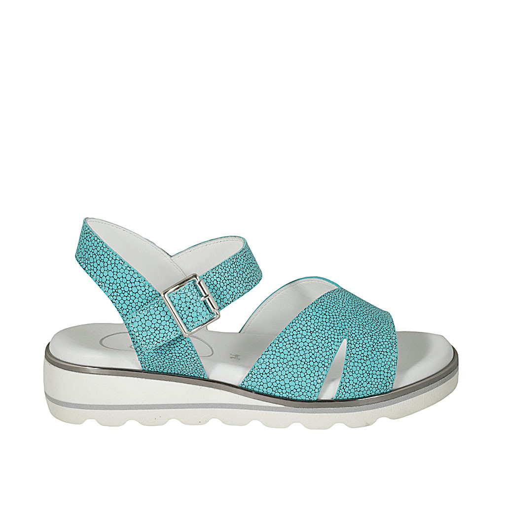 Turquoise hot sale leather sandals