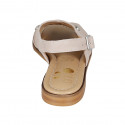 Sandale pour femmes en daim beige avec goujons et talon 2 - Pointures disponibles:  33