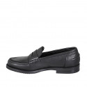 Mocassin classique en cuir noir pour femmes talon 2 - Pointures disponibles:  32