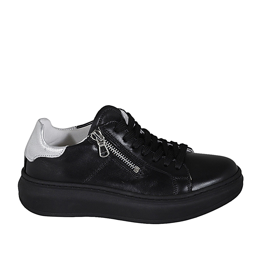 Basket noire souple semelle blanche – Alexia Chaussures
