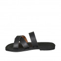 Mule para mujer en piel negra talon 1 - Tallas disponibles:  33, 42, 43