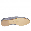 Mocassino da donna con accessorio in camoscio effetto jeans blu tacco 2 - Misure disponibili: 33, 43, 44, 45, 46