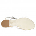 Sandale pour femmes en cuir blanc avec talon 2 - Pointures disponibles:  32