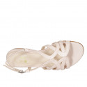 Sandale pour femmes en cuir rose clair talon 2 - Pointures disponibles:  32, 33, 43