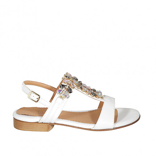 Woman's sandal with multicolored...