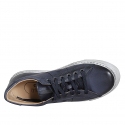 Chaussure à lacets pour hommes avec semelle amovible en cuir bleu - Pointures disponibles:  38, 46, 48, 50