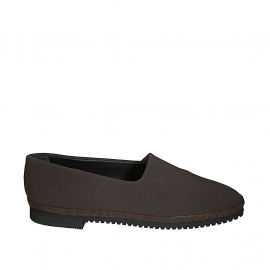 Mocassin frioulanes pour femmes en tissu elastique marron talon 2 - Pointures disponibles:  33, 35, 43, 44, 45