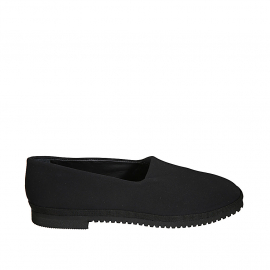 Mocassin frioulanes pour femmes en tissu elastique noir talon 2 - Pointures disponibles:  35, 42