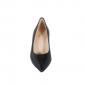 Escarpin à bout pointu pour femmes en cuir verni noir talon 6 - Pointures disponibles:  32, 33, 43, 44, 45