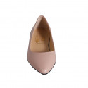 Ballerine à bout pointu pour femmes en cuir rose talon 1 - Pointures disponibles:  32, 33, 35, 42, 43, 44, 46