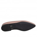 Ballerine à bout pointu pour femmes en cuir rose talon 1 - Pointures disponibles:  32, 33, 35, 42, 43, 44, 46