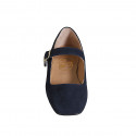 Ballerine Mary Jane pour femmes en daim bleu avec courroie talon 1 - Pointures disponibles:  33, 42, 43, 44, 45