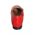 Woman's Mary Jane in red patent leather with straps heel 1 - Available sizes:  42