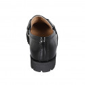 Mocassino da donna con accessorio in vernice nera tacco 3 - Misure disponibili: 32, 35, 43, 44, 45, 46