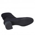 Stivaletto da donna in tessuto elasticizzato blu tacco 5 - Misure disponibili: 32, 33, 34, 35, 42, 43, 44, 45, 46