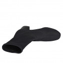 Stivaletto da donna in tessuto elasticizzato nero tacco 5 - Misure disponibili: 32, 33, 34, 35, 42, 43, 44, 45, 46