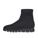 Stivaletto da donna in tessuto elasticizzato nero zeppa 3 - Misure disponibili: 32, 33, 34, 35, 42, 43, 44, 45, 46