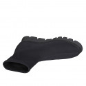 Bottines pour femmes en tissu elastique noir talon compensé 3 - Pointures disponibles:  32, 33, 34, 35, 42, 43, 44, 45, 46