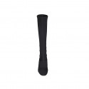 Bottes pour femmes en tissu elastique noir talon 5 - Pointures disponibles:  32, 33, 34, 35, 42, 43, 44, 45, 46