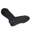 Bottes pour femmes en tissu elastique noir talon compensé 3 - Pointures disponibles:  32, 33, 34, 35, 42, 43, 44, 45, 46