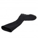Botas para mujer en tejido elastico negro cuña 3 - Tallas disponibles:  32, 33, 34, 35, 42, 43, 44, 45, 46