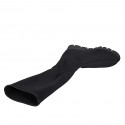 Stivale da donna in tessuto elasticizzato nero zeppa 3 - Misure disponibili: 32, 33, 34, 35, 42, 43, 44