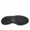 Mocasin pour femmes en cuir noir avec accessoire talon 3 - Pointures disponibles:  32, 35