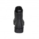 Bottines pour femmes en cuir noir avec élastiques avec talon 3 - Pointures disponibles:  34, 42, 43, 45, 47