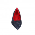 ﻿Women's pointy pump in blue suede with accessory heel 1 - Available sizes:  43, 45