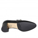 Escarpin Mary Jane pour femmes en cuir verni noir avec courroie talon 6 - Pointures disponibles:  32, 43, 44, 45