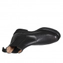 Stivaletto da donna in pelle nera con elastici e tacco 3 - Misure disponibili: 34, 42, 43, 45