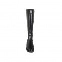 Bota para mujer en piel negra con cremallera tacon 3 - Tallas disponibles:  32, 34, 35, 42, 43