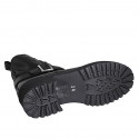 Stivaletto da donna in pelle nera con cerniera e fibbia tacco 5 - Misure disponibili: 33, 42, 43, 44, 45