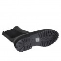 Stivaletto da donna con cerniera ed elastico in pelle nera tacco 3 - Misure disponibili: 33