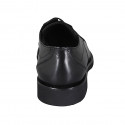 Scarpa stringata derby da uomo in pelle nera con puntale ed elastici - Misure disponibili: 36, 37, 38, 46, 47, 48, 49, 50, 51