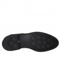 Scarpa stringata derby da uomo in pelle nera con puntale ed elastici - Misure disponibili: 36, 37, 38, 46, 47, 48, 49, 50, 51