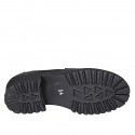 Mocasin pour femmes en cuir noir avec accessoire talon 5 - Pointures disponibles:  32, 42, 43, 44, 45