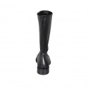 Bota baja para mujer en piel negra con cremallera tacon 3 - Tallas disponibles:  32, 34, 42, 43, 44, 46