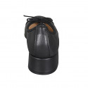 Ballerine avec noeud et bout droit pour femmes en cuir noir talon 4 - Pointures disponibles:  32, 33