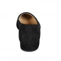 Mocassin à bout pointu pour femmes en daim noir talon 2 - Pointures disponibles:  32, 33, 34, 42, 43, 44, 45, 46