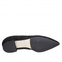 Mocassin à bout pointu pour femmes en daim noir talon 2 - Pointures disponibles:  32, 33, 34, 42, 43, 44, 45, 46