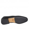 Mocassin en cuir noir pour femmes talon 2 - Pointures disponibles:  32, 33, 34, 42, 43, 44, 45, 46