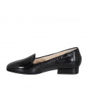 Mocassino da donna in vernice nera tacco 2 - Misure disponibili: 32, 33, 34, 42, 43, 44, 45, 46